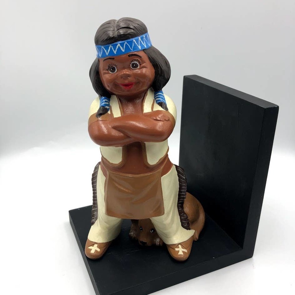 Vintage Byron Molds Native American Girl Dog